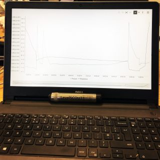 data graph on laptop screen